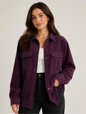 Allison Taylor Stretch Women's M
Purple Solid Collared Long Sleeve shirt
